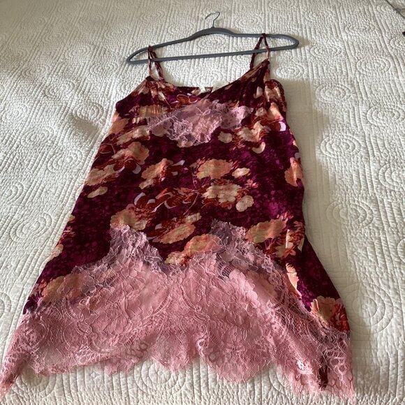 NWT Intimately Free People Sun Fade Floral Slip Dress Lace Size M - Picture 15 of 16